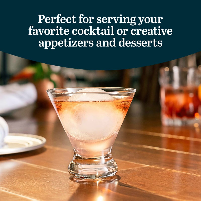 LIBBEY طقم كؤوس مارتيني بدون ساق من ليبي 12 قطعة، آمنة للغسل في غسالة الصحون، طقم كؤوس كوكتيل خفيف لحفلات الزفاف - Image 4